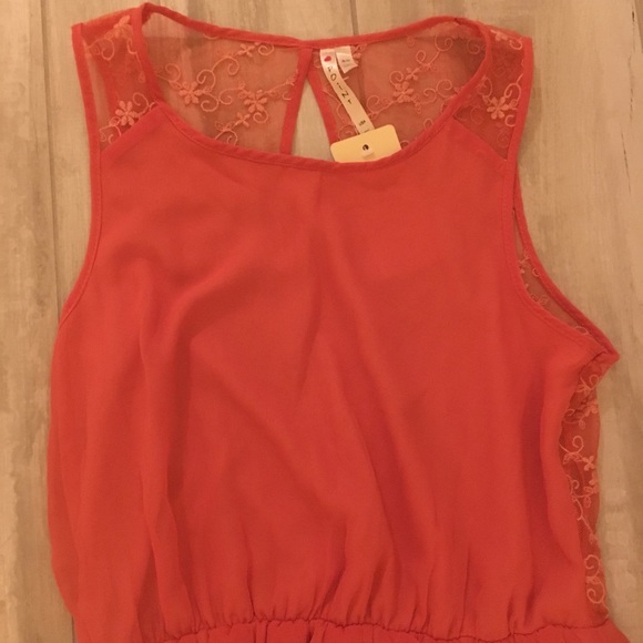 Coral/burnt orange long dress - Picture 5 of 7